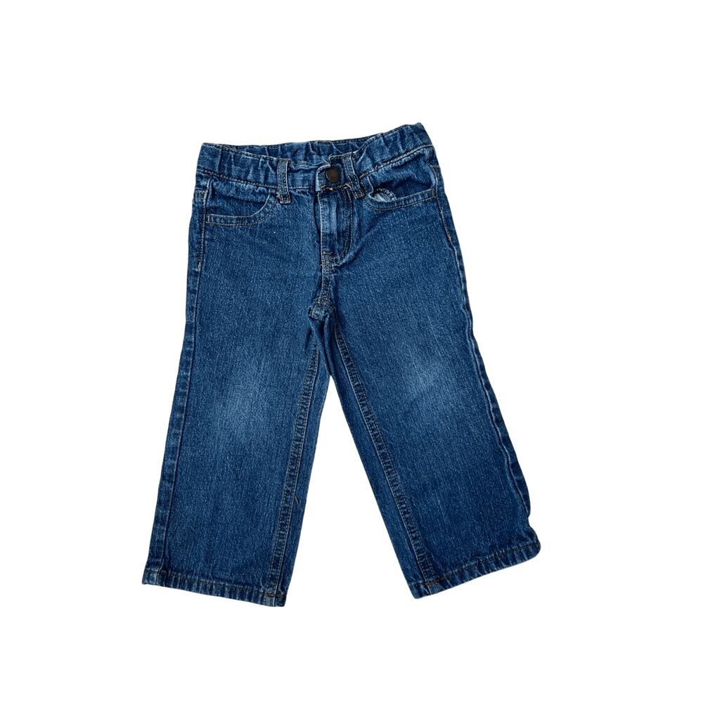 Nautica Adjustable Waist 5 Pocket Denim Blue Jeans 2T Boy Toddler Casual